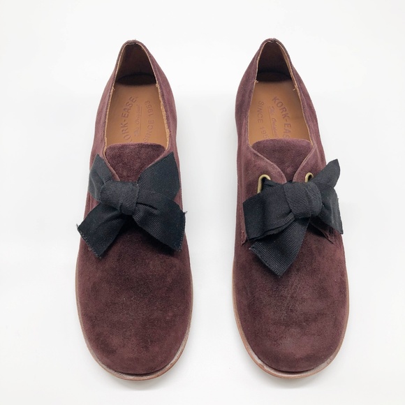 KorkEase Shoes Korkease Beryl Bow Burgundy Suede Flat Poshmark